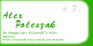 alex poleszak business card